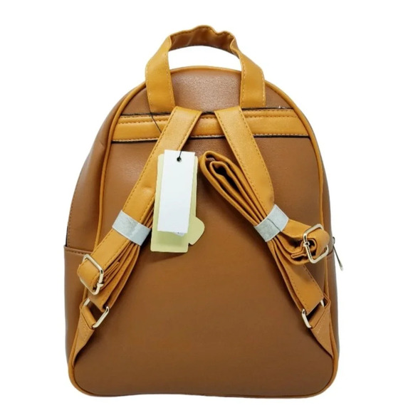 Brown and Khaki Large Backpack purse
